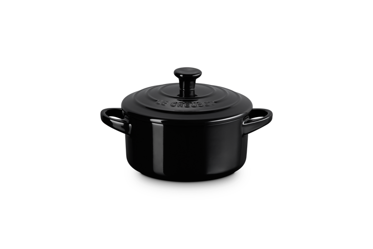 Mini-Cocotte Klassik rund 14 cm,650ml Schwarz Glänzend