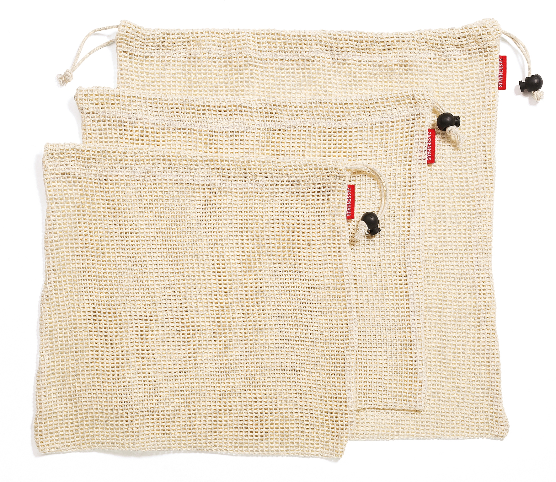 Obst-/Gemüsebeutel Größe S/M/L, 3tlg. unbehandelte Baumwolle,nachhaltig,wiederverwendbar