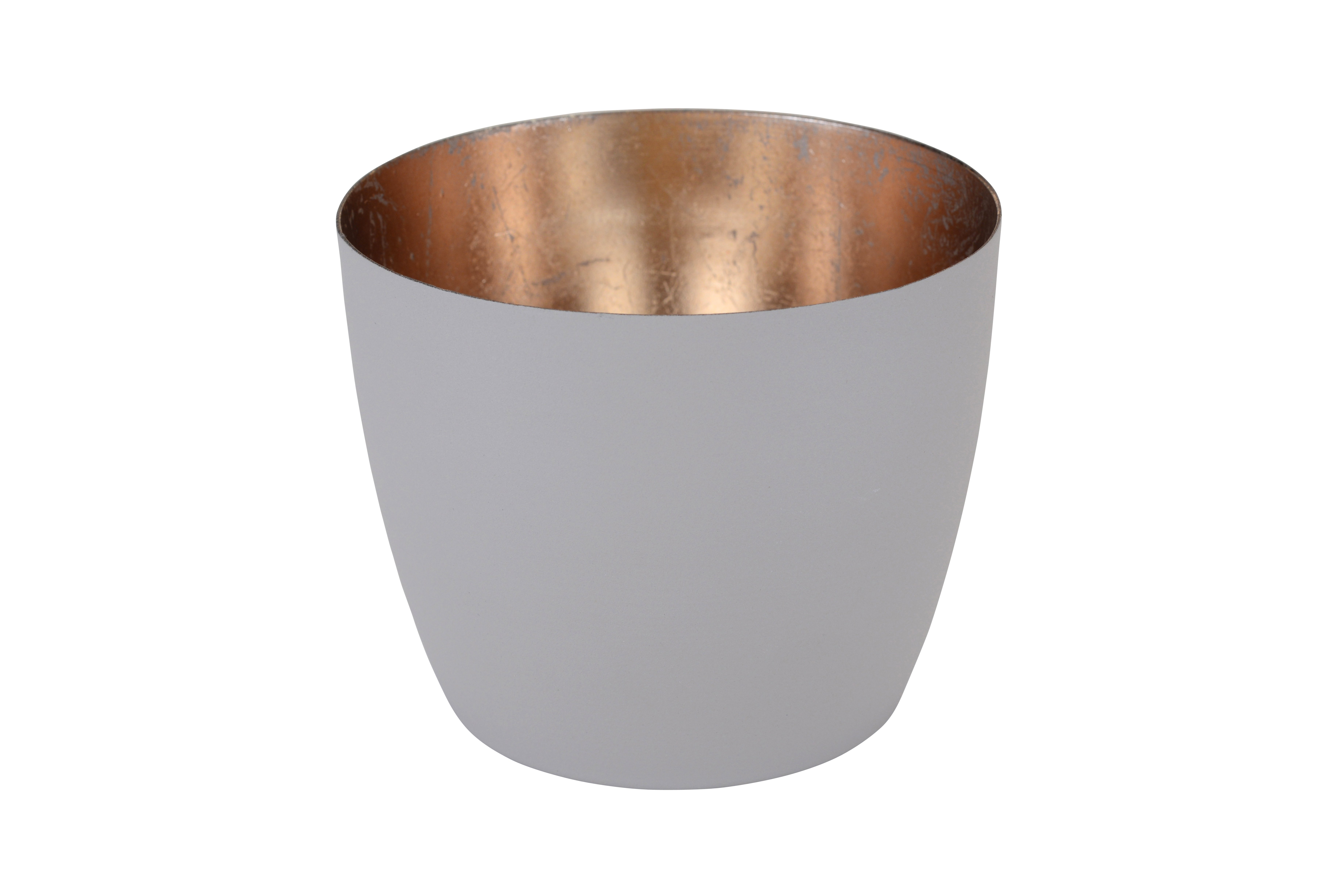 Madras, Windlicht, M, sandstone/gold  H8,5cm, D10cm 