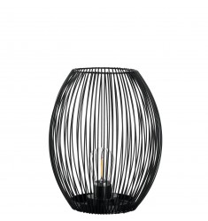 Laterne 24cm schwarz mit LED Größe (B/H/T): 193/245/193mm