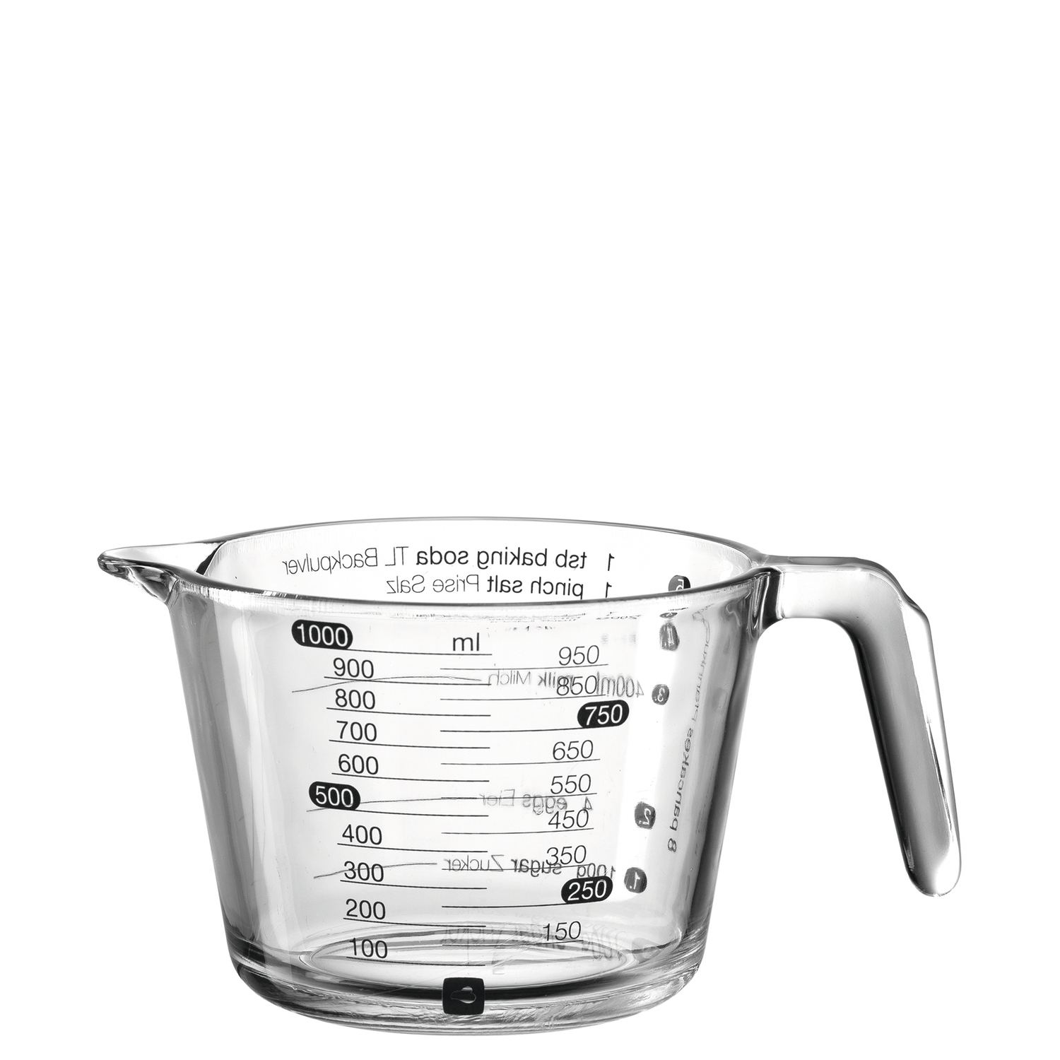 Messbecher CUCINA 1000 ml aus hitzebeständigem Borosilikat max.100°C