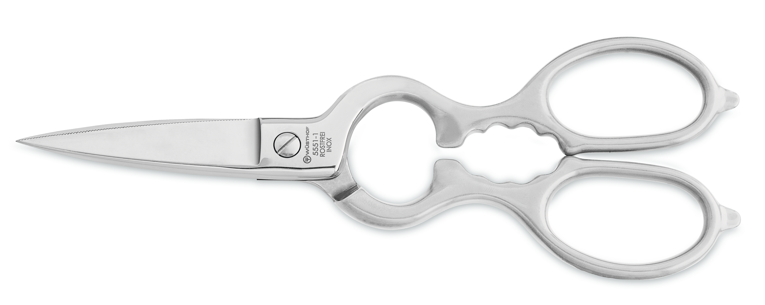 Küchenschere,edelstahl mattiert schneidet starke Fischgräten, Kräuter  