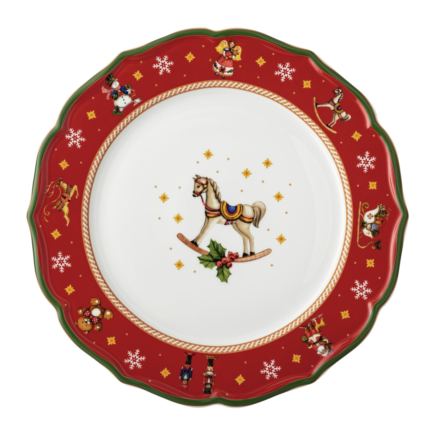 Teller flach 33cm HAPPY WINTERTIME Porzellan 