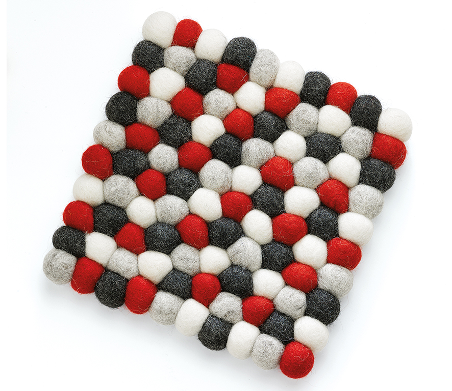 Topf Untersetzer LANA ROSSO quadratisch Handgefertigt in Nepal · Fair gehandelt 