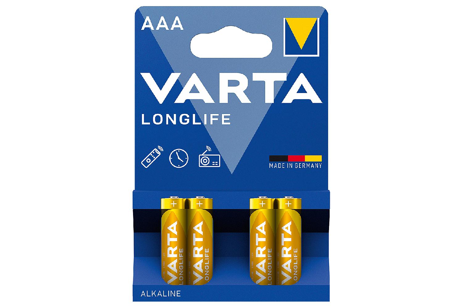 VARTA Batterie Longlife AAA  Stück VARTA LONGLIFE Power ist die kraftvollste Batterie