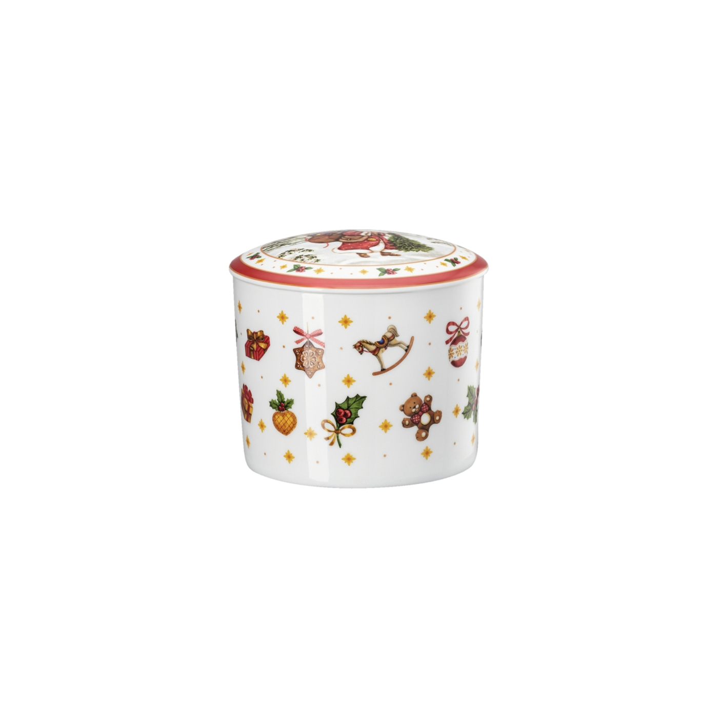 Dose mittel HAPPY WINTERTIME Porzellan