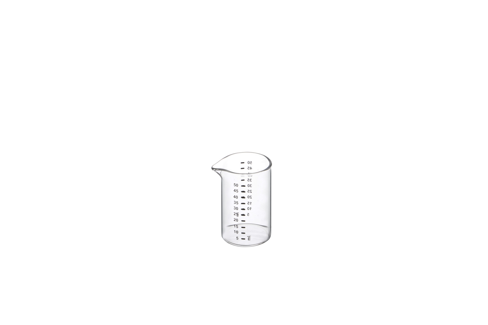 Mini Messbecher 50ml Glas