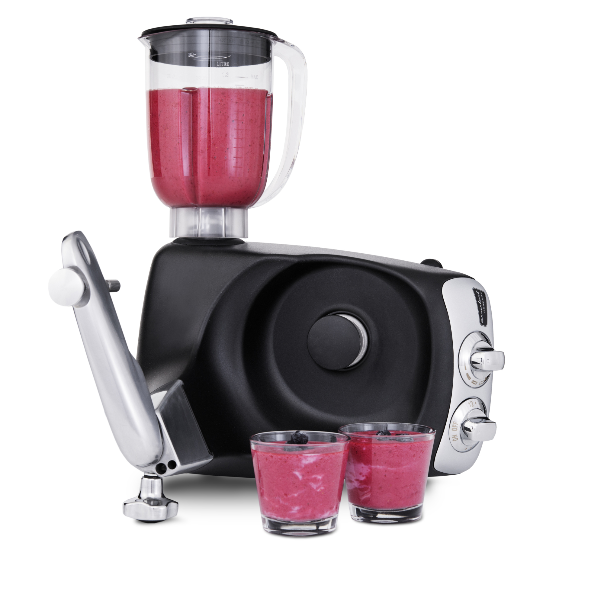 Ankarsrum MIXER für 1,3 Liter verarbeitete Menge, Behälter aus unzerbrechlichem Tritan und BPA-frei