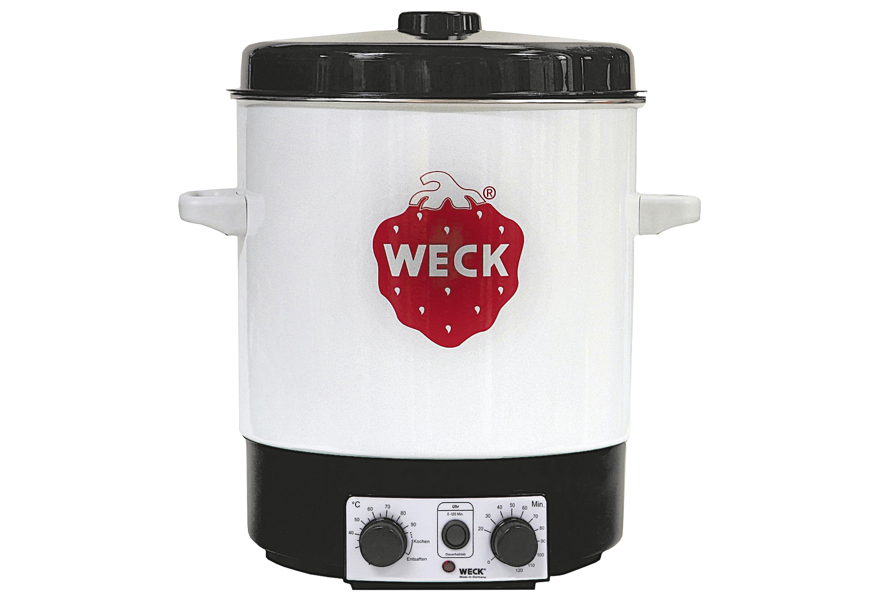 Einkochautomat 120 Min. Zeitschaltuhr Siebeinlage, für 14 Gläser je 1 l , mit Rost, 