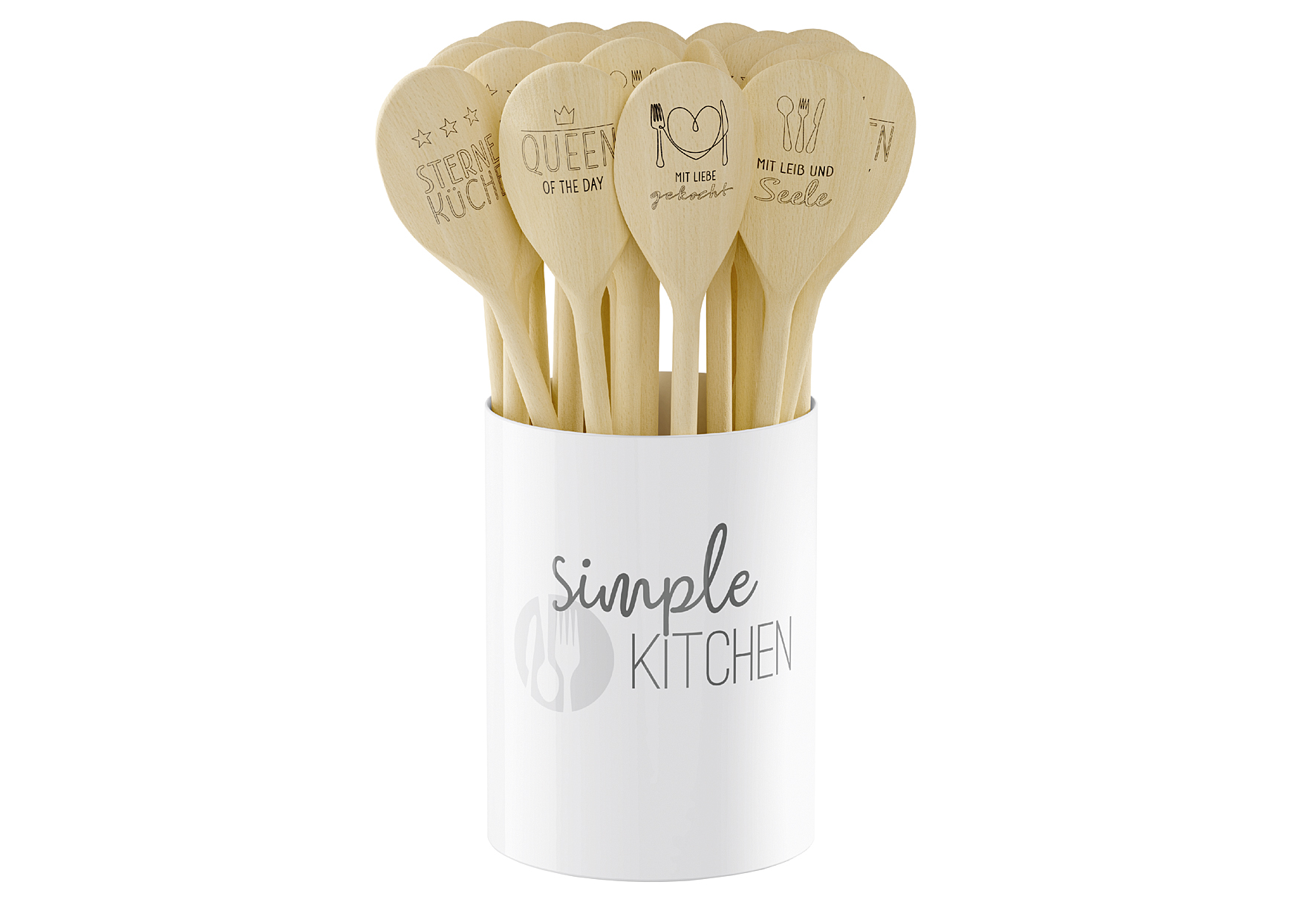 Kochlöffel Kitchen sortiert, Stückpreis bitte Dekor wählen