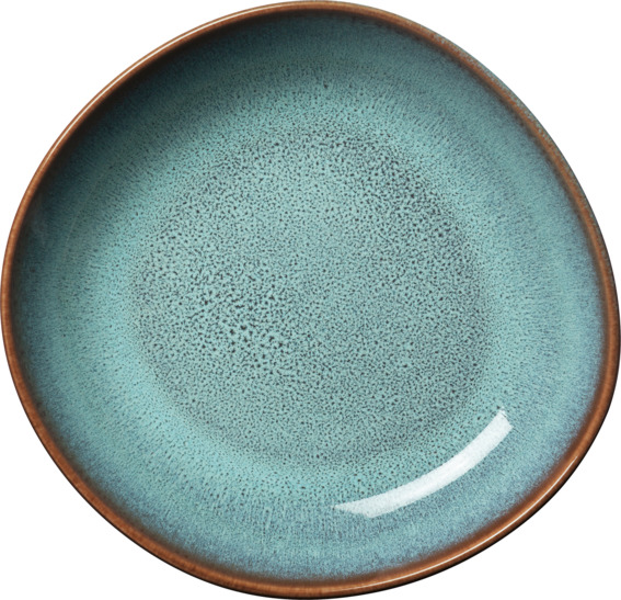 LAVE glace Schale flach klein 22cm Teller tief, Steingut