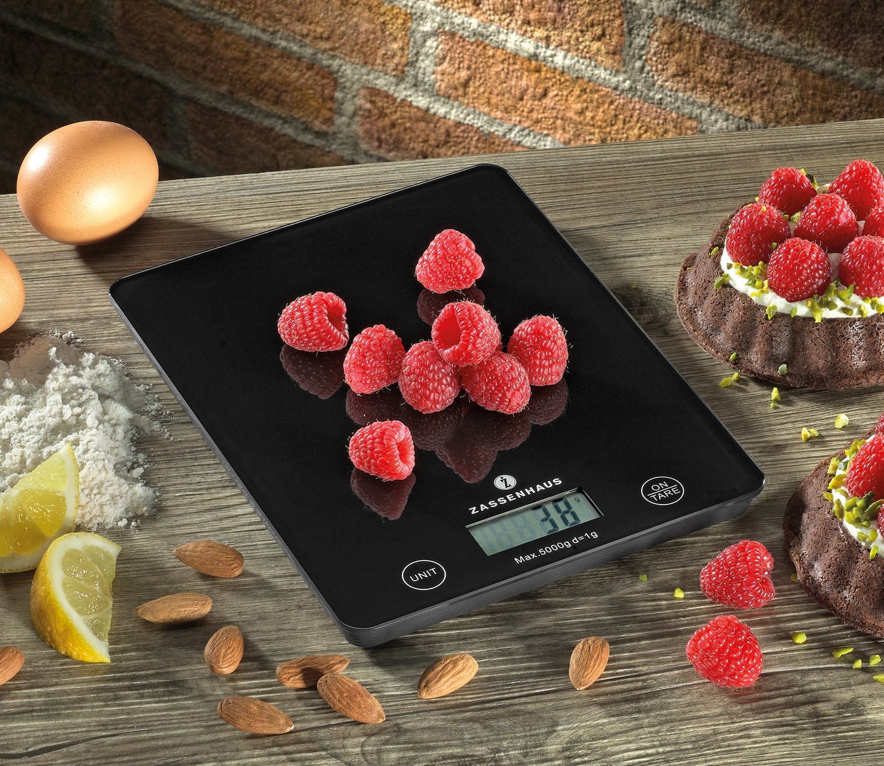 Digital-Waage ''BALANCE'' black 5 kg Tragkraft,mit Zuwiegefunktion