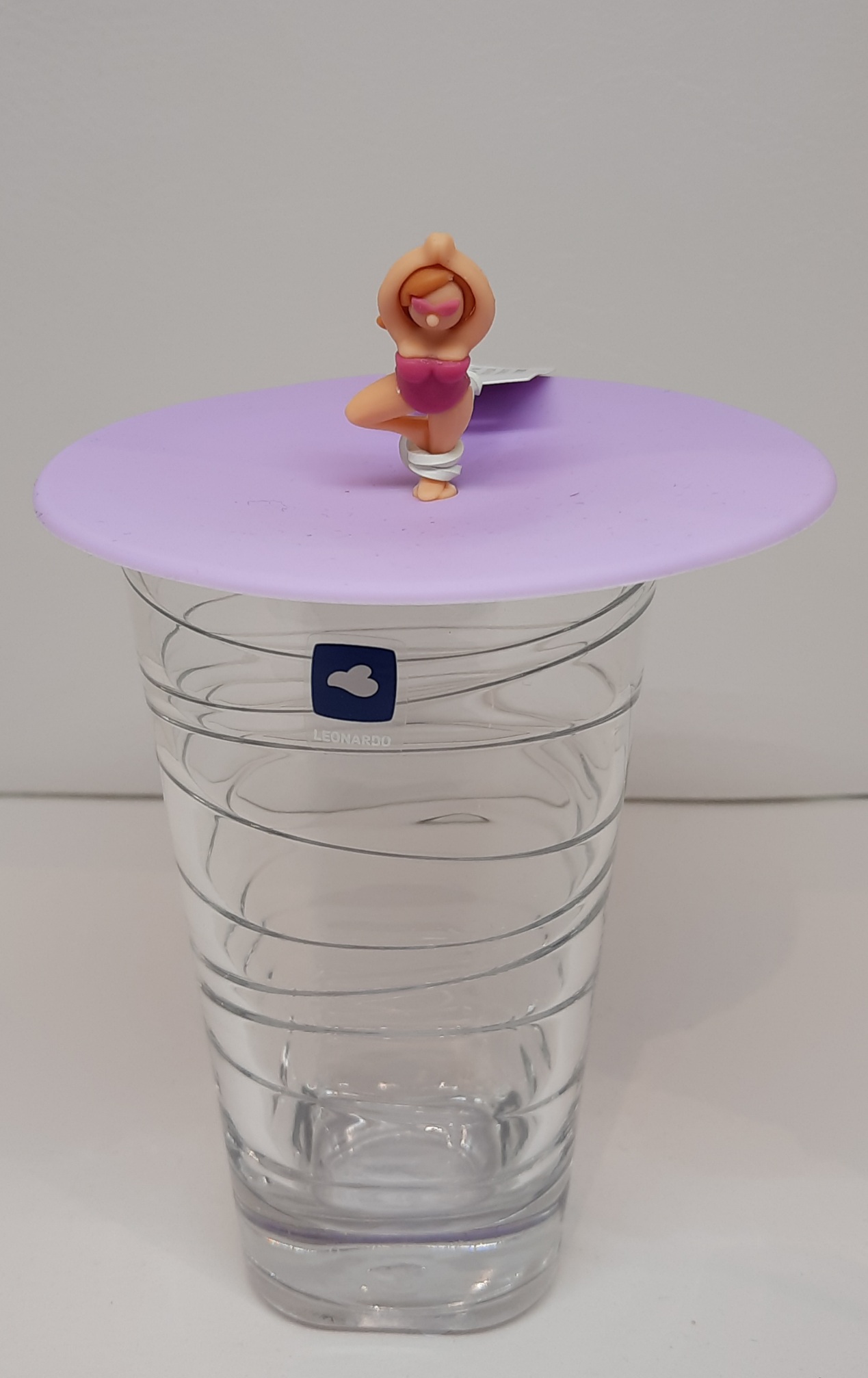 Mein Deckel Silikon Abdeckung Glas  Beach Girl Yolanda Yoga 