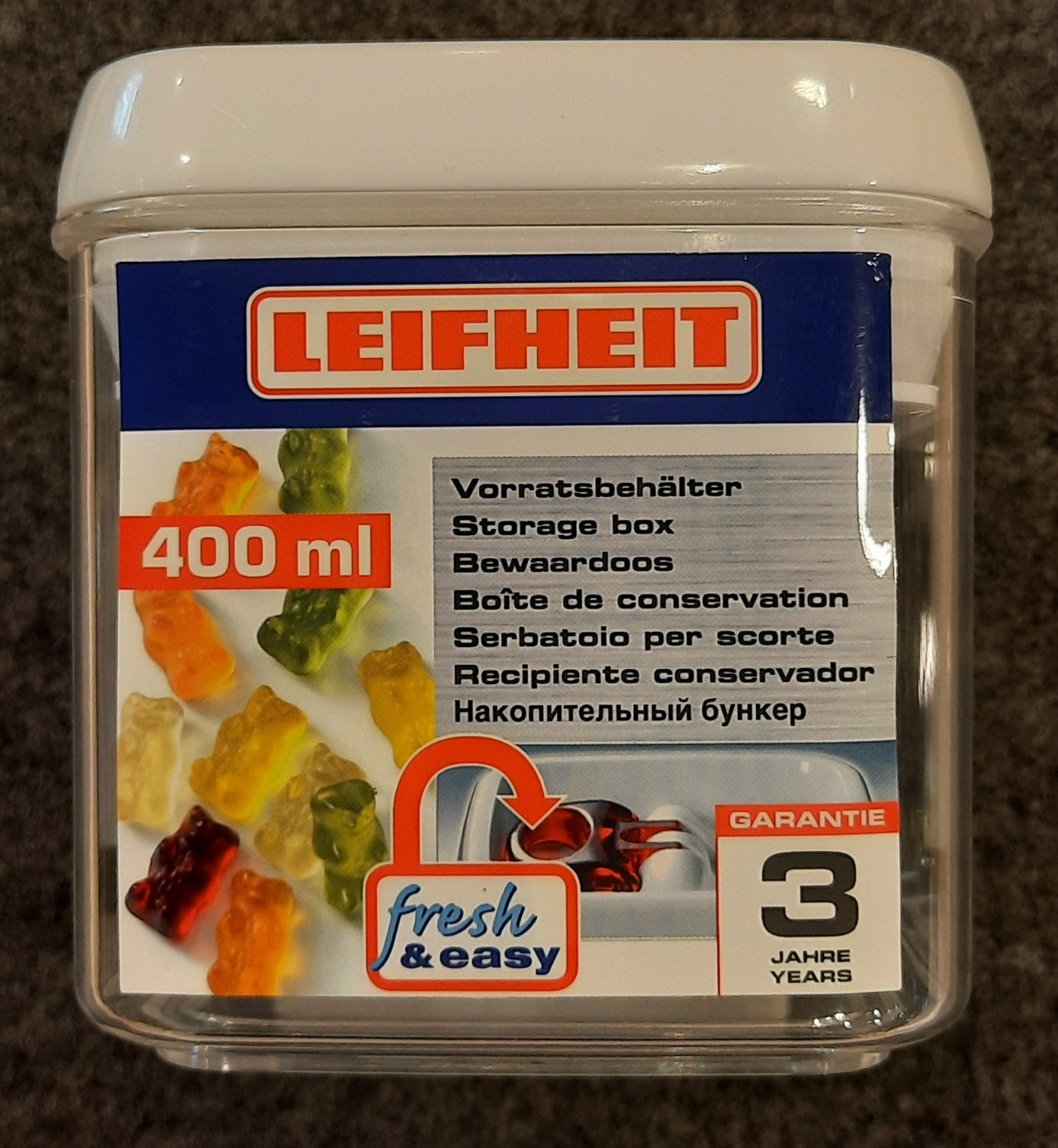 Vorratsdose Fresh & Easy 0,4 L eckig Besonders frische und lange haltbare Lebensmittel 