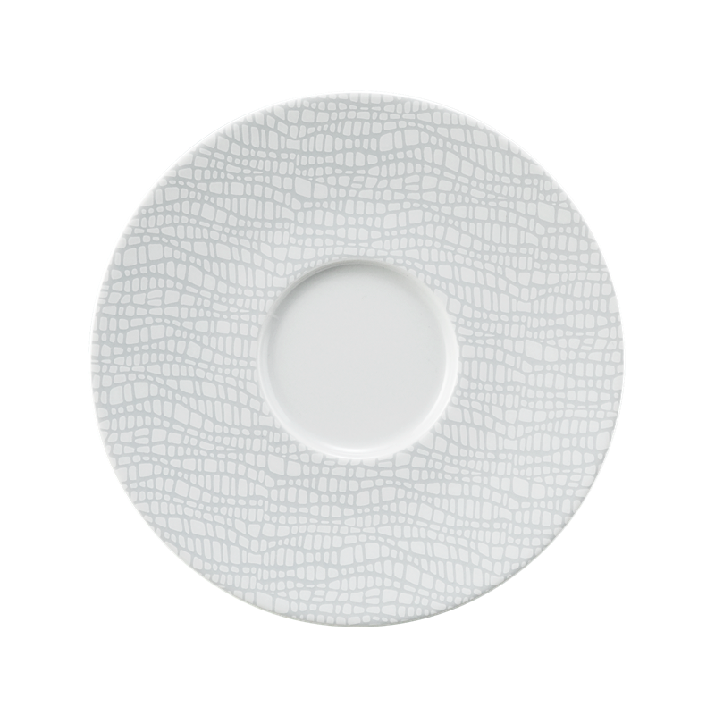 LIFE FASHION Kombi-Untertasse 16,5 cm elegant grey, Porzellan 