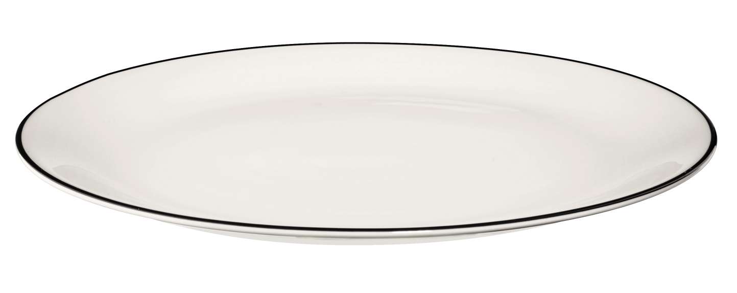  à table ligne noir Teller flach,Ø26,5cm  Fine Bone China  