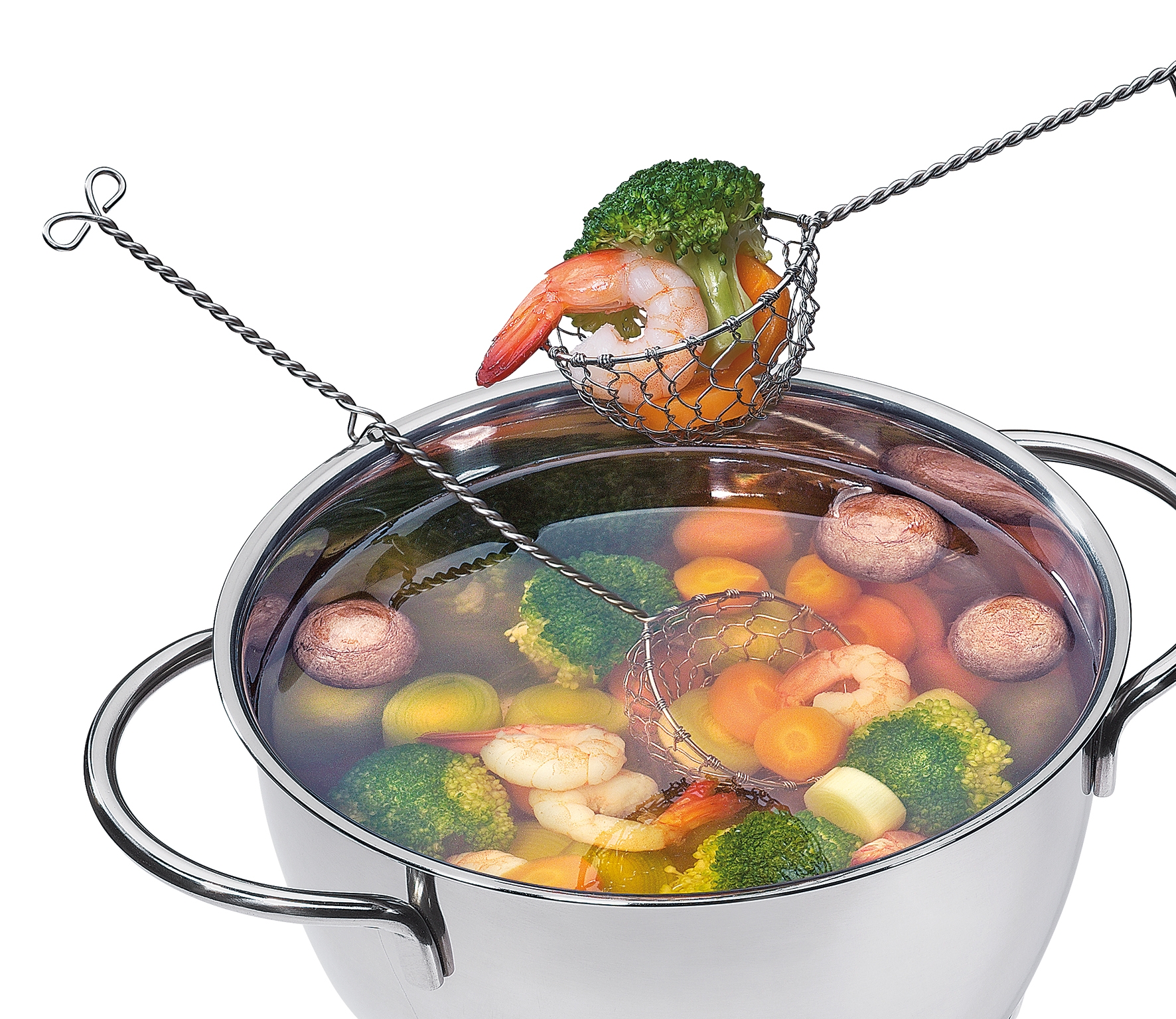 Siedelöffel Inox Profi Küche Einzeln ür asiatisches Fondue + rostfreier Edelstahl  