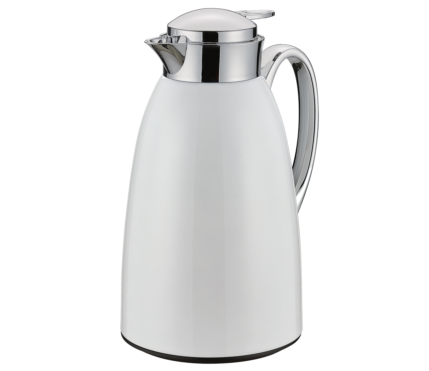 Isolierkanne VENEZIA weiß 1,0l  für heiße oder kalte Getränke,mit Vakuum-Hartglas 