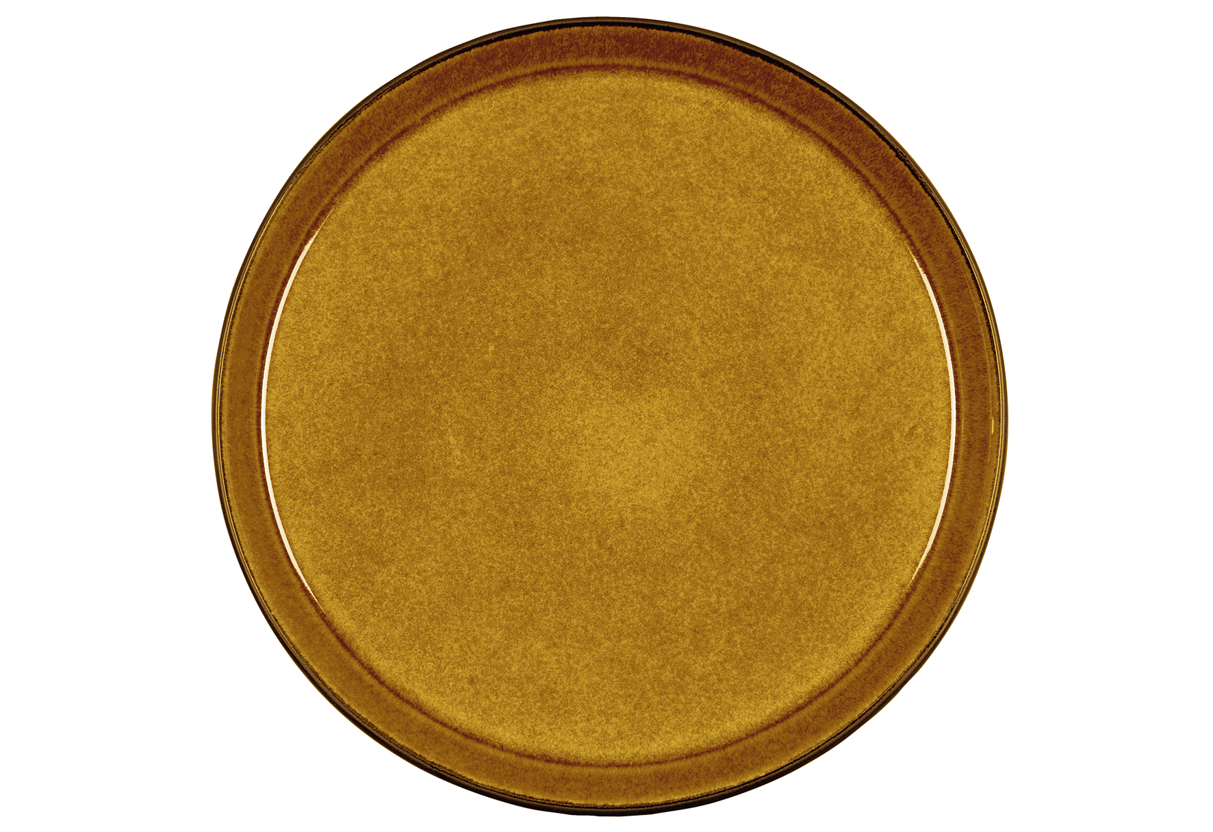 Speiseteller Bitz 27cm schwarz/amber Steingut, Spülmaschinenfest.