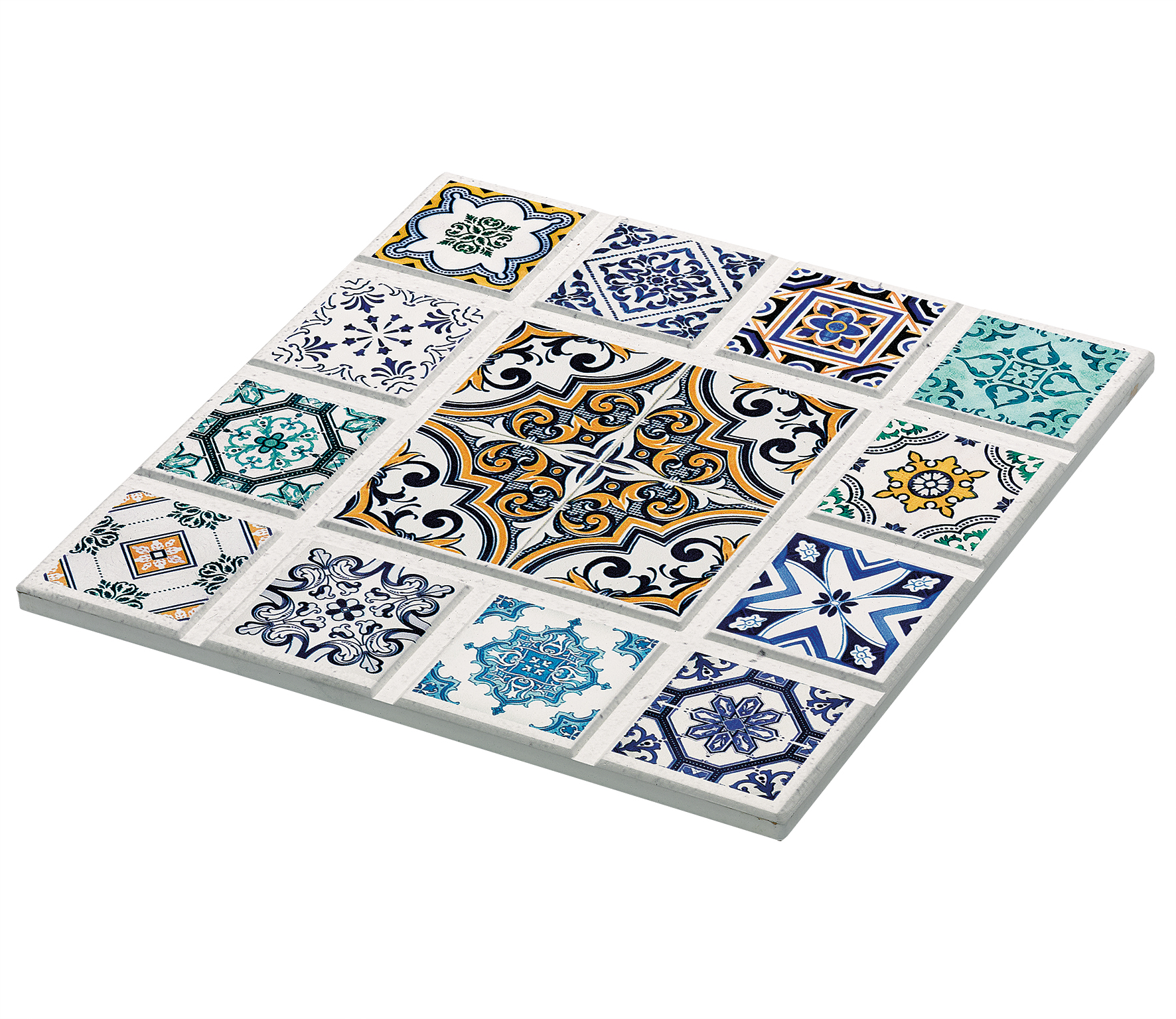 Untersetzer CASABLANCA Raute 20x20 Keramik/Kork Sie eignen sich perfekt für Gläser, Tassen, 