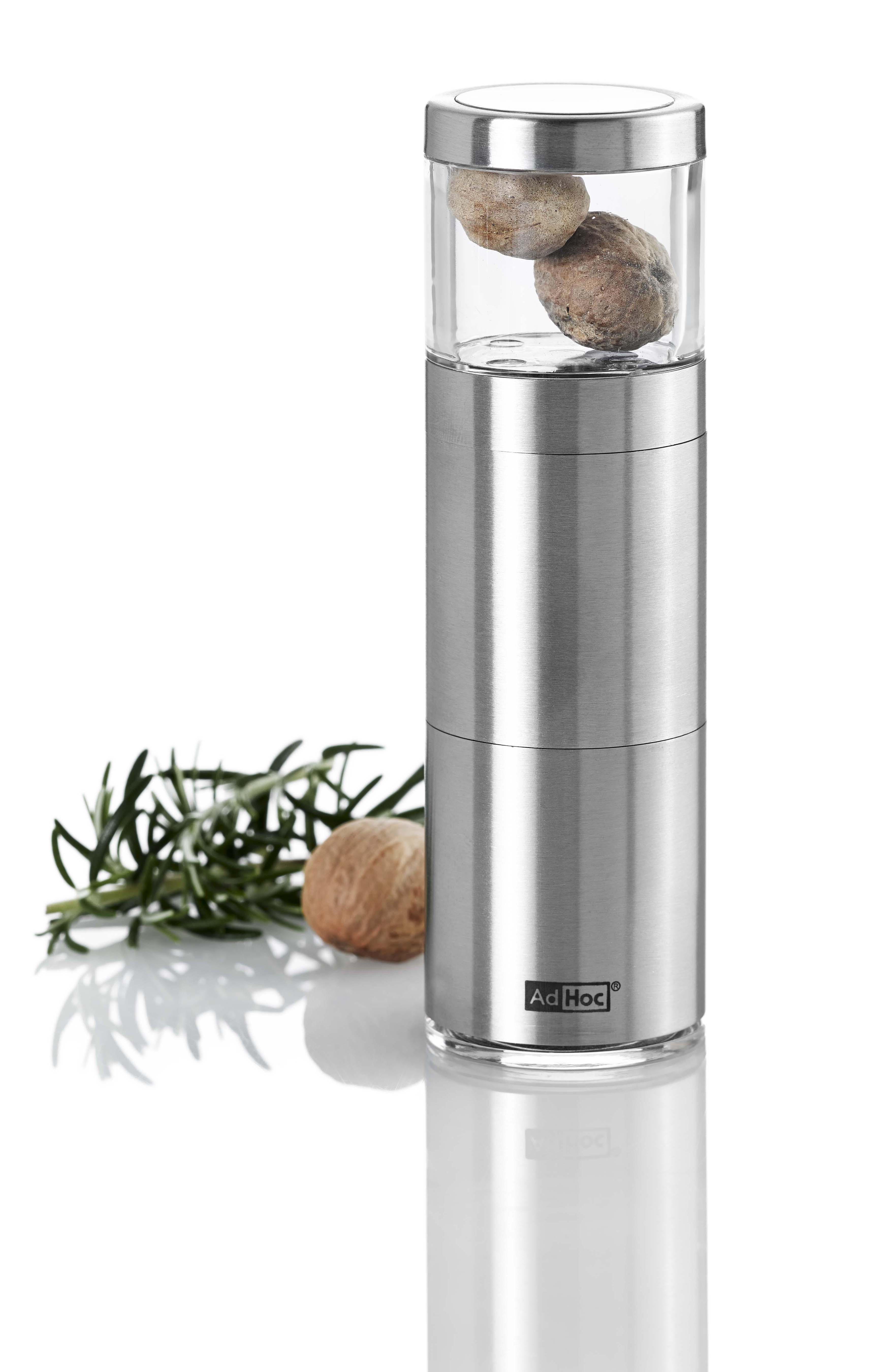 Geschenkset Muskatmühle Muskatino mit 3 edlen Muskatnüsse, 