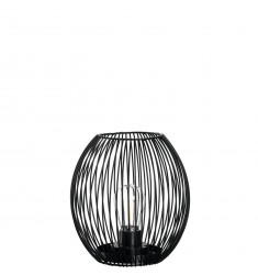 Laterne 18cm schwarz mit LED Größe (B/H/T): 163/185/163mm
