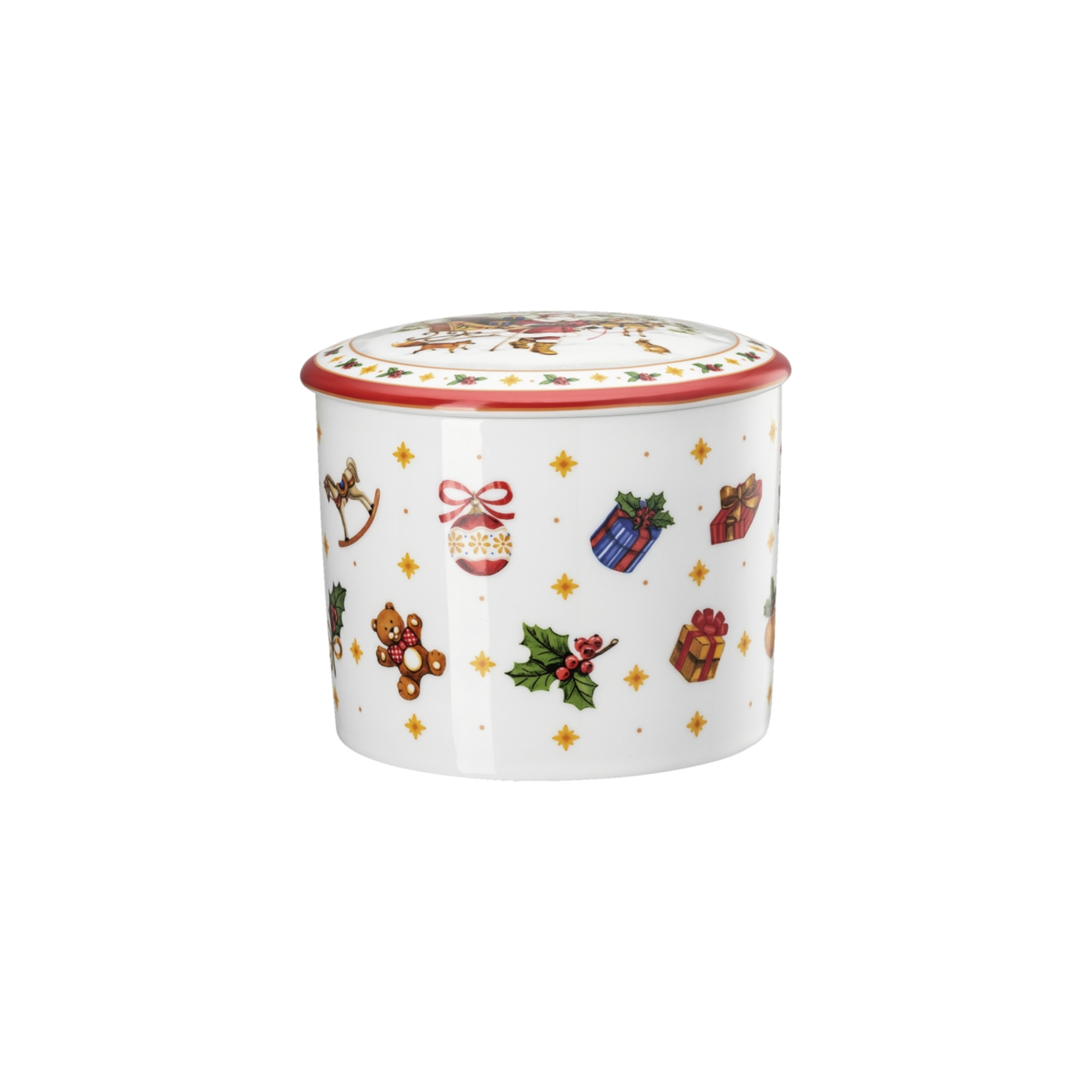 Dose groß HAPPY WINTERTIME Porzellan 