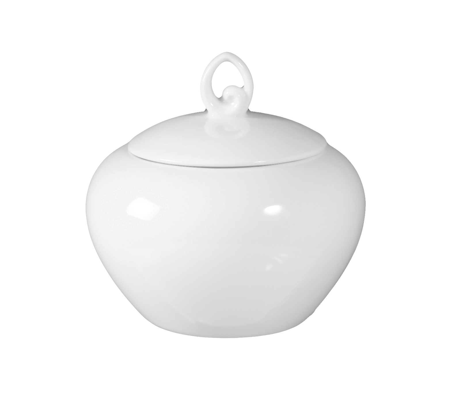 Rondo / Liane Zuckerdose 6 Personen weiß Schlichte Eleganz und fein weißes Porzellan 