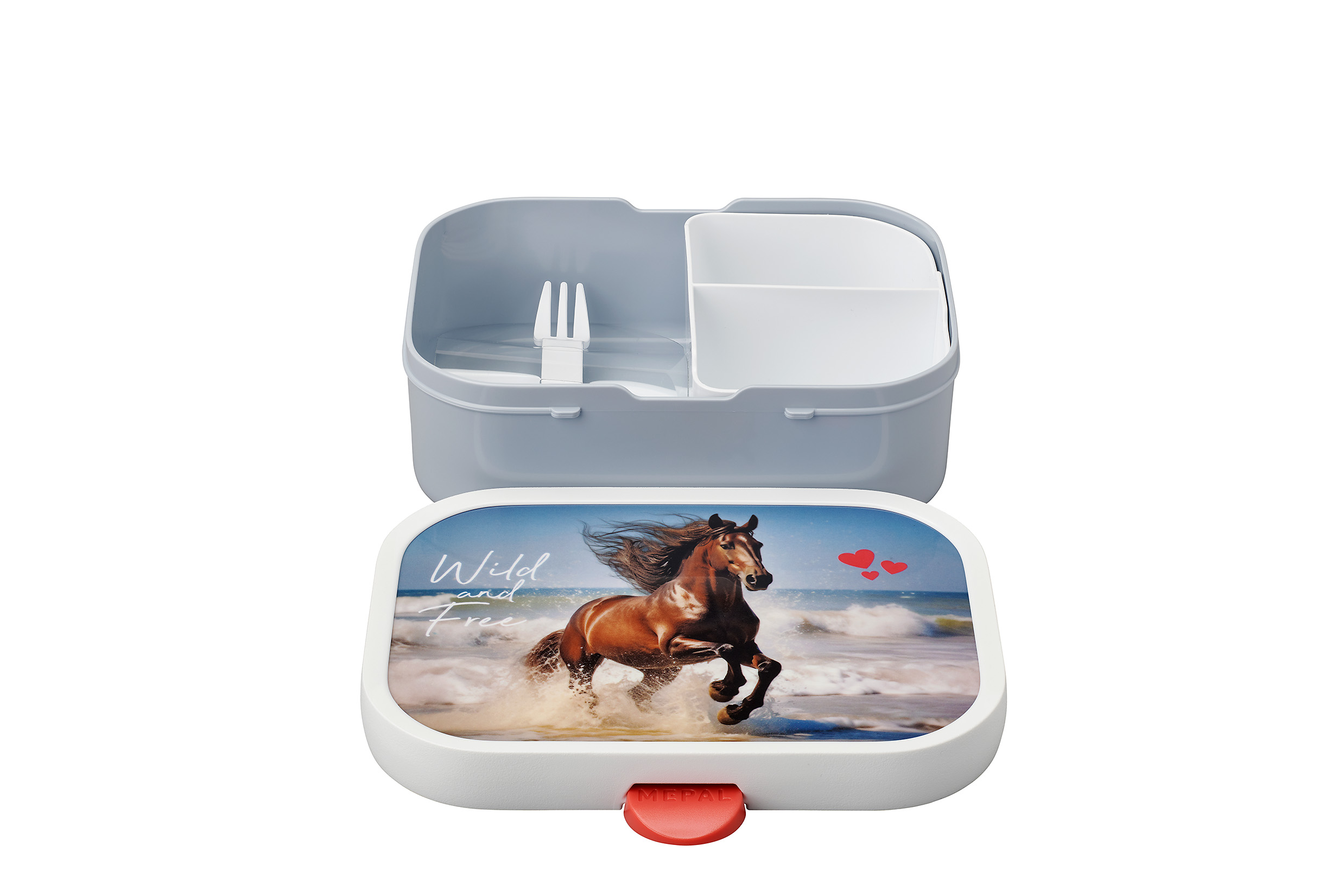 brotdose campus - wild horse mit Bentoeinsatz  L 178 mm B 132 mm H 61 mm Gewicht 250g 