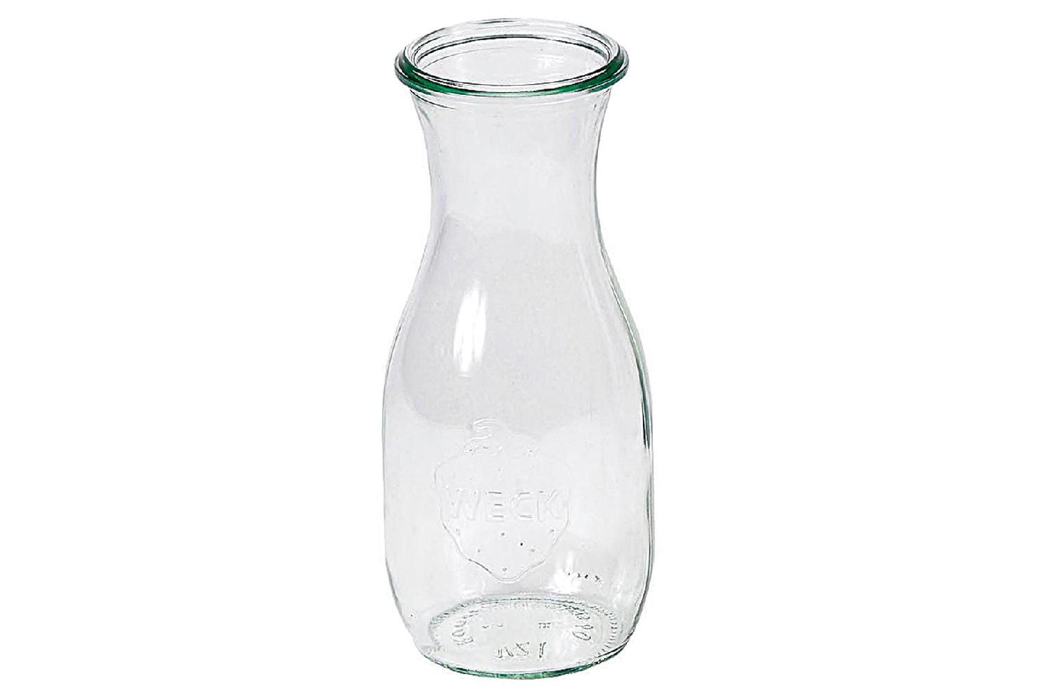 Saftflasche 530 ml, H 18,5 cm Glas, mit Deckel Ø 60 mm, ohne Ringe und Klammern