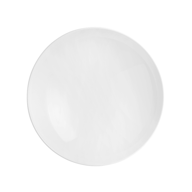 LIFE Suppenteller rund 20 cm uni weiß, Porzellan 