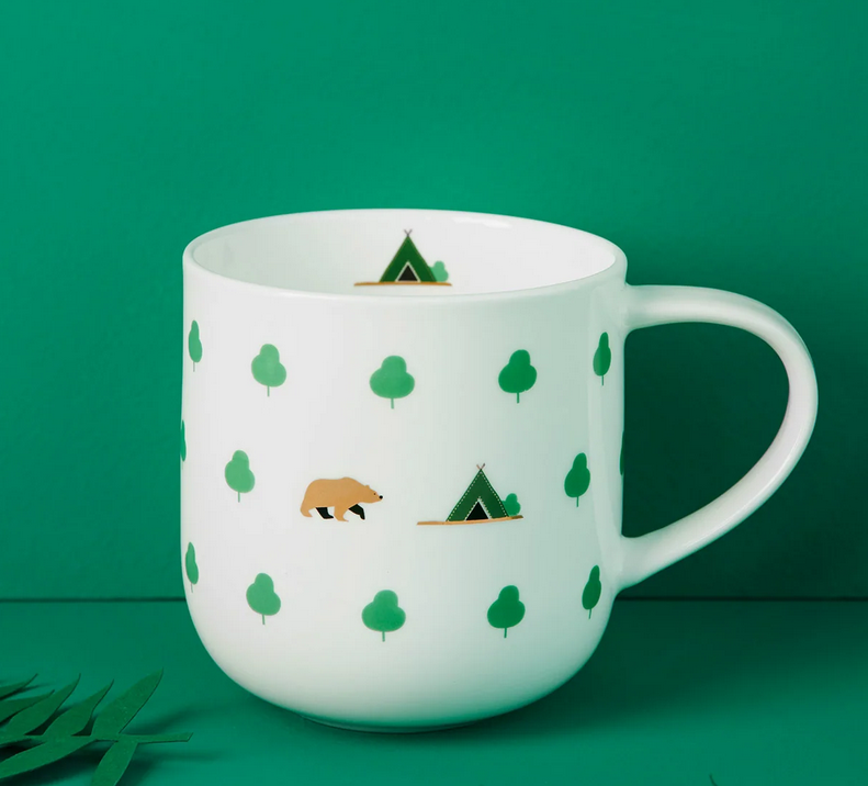 Henkelbecher, time for myself 0,4l, Porzellan 