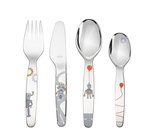 Kinderbesteck-Set 4-tlg. Kleiner Roboter ab 3 Jahren geeignet