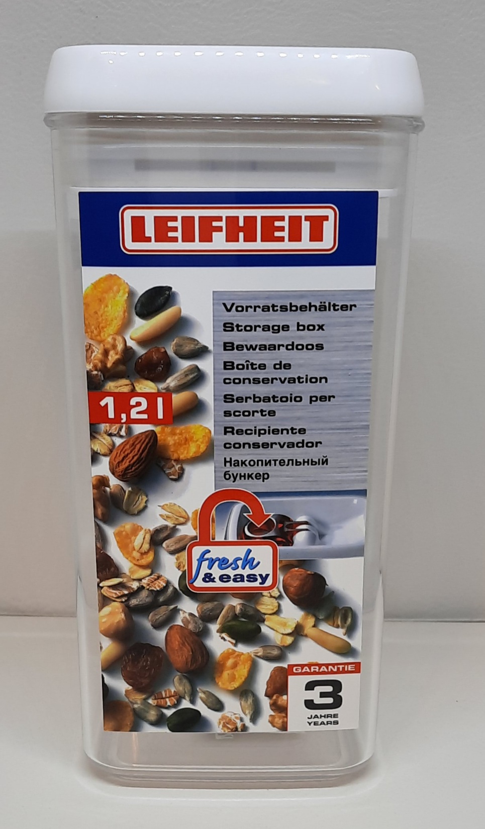 Vorratsdose Fresh & Easy 1,2 L eckig Besonders frische und lange haltbare Lebensmittel  
