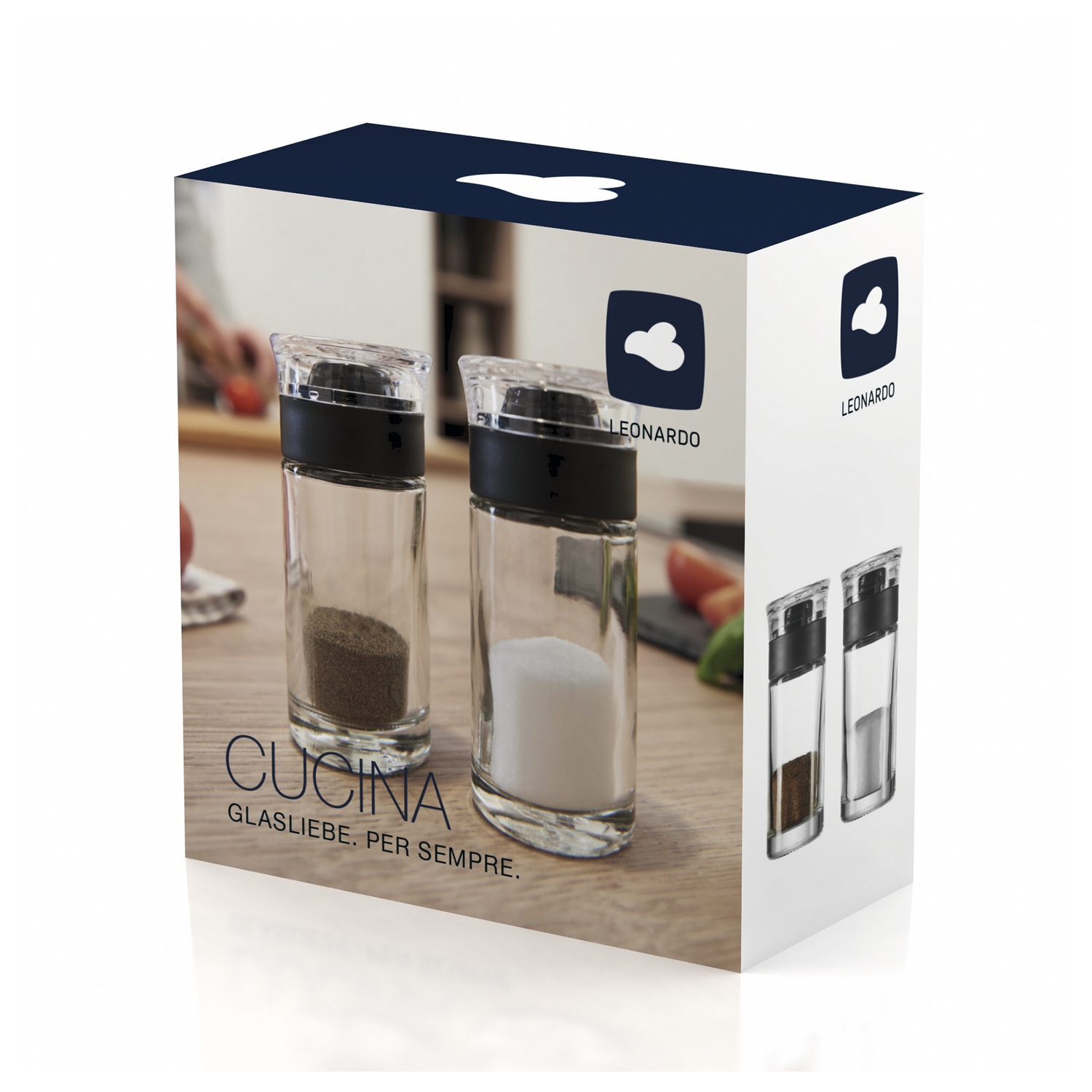 Salz- & Pfefferstreuer-Set CUCINA 2er-Set  Salz- & Pfefferstreuer-Set, zwei Deckel