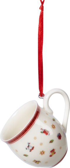 Toy's Delight Decoration Ornamente Becher mit Streumotiv,Porzellan Anhänger 