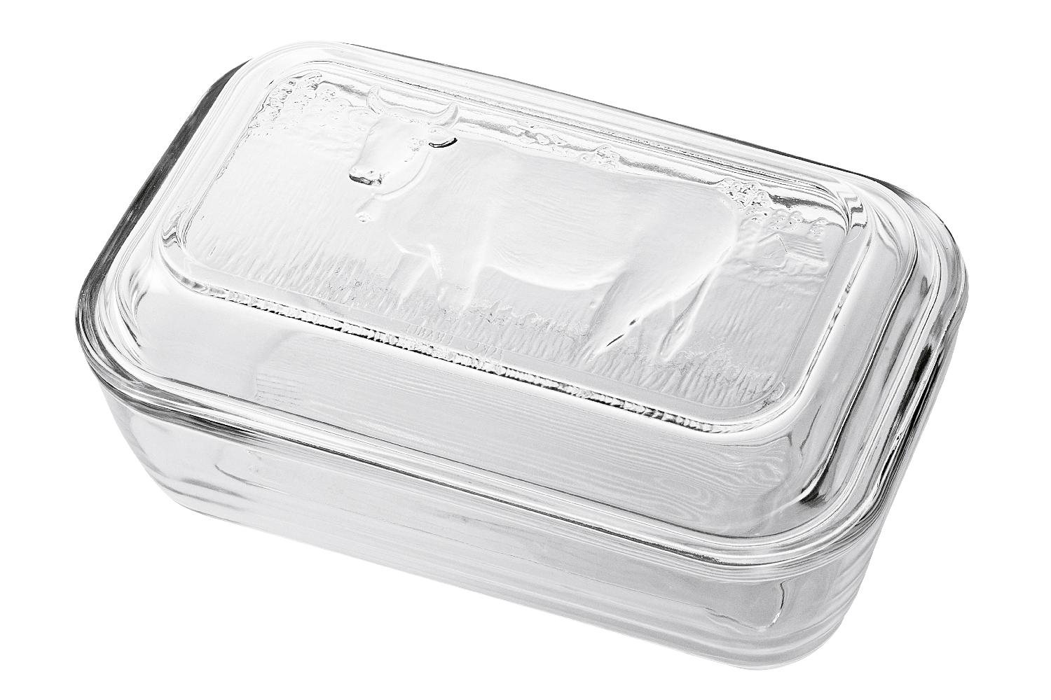 LUMINARC Butterdose Kuh 17x10,5x7cm Glas, 17X10,5X7 xm