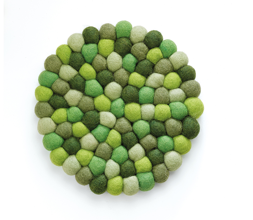 Topf Untersetzer LANA VERDE rund Handgefertigt in Nepal · Fair gehandelt