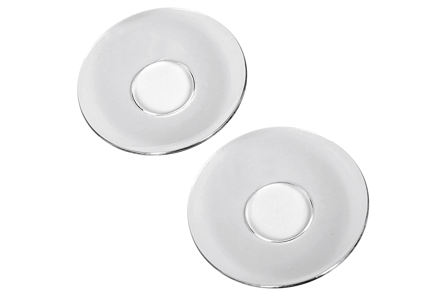 Glas-Kerzenmanschetten 2er Set 1 x Ø 6,5 cm, 1 x Ø 2,5 cm, glatt, auf Karte