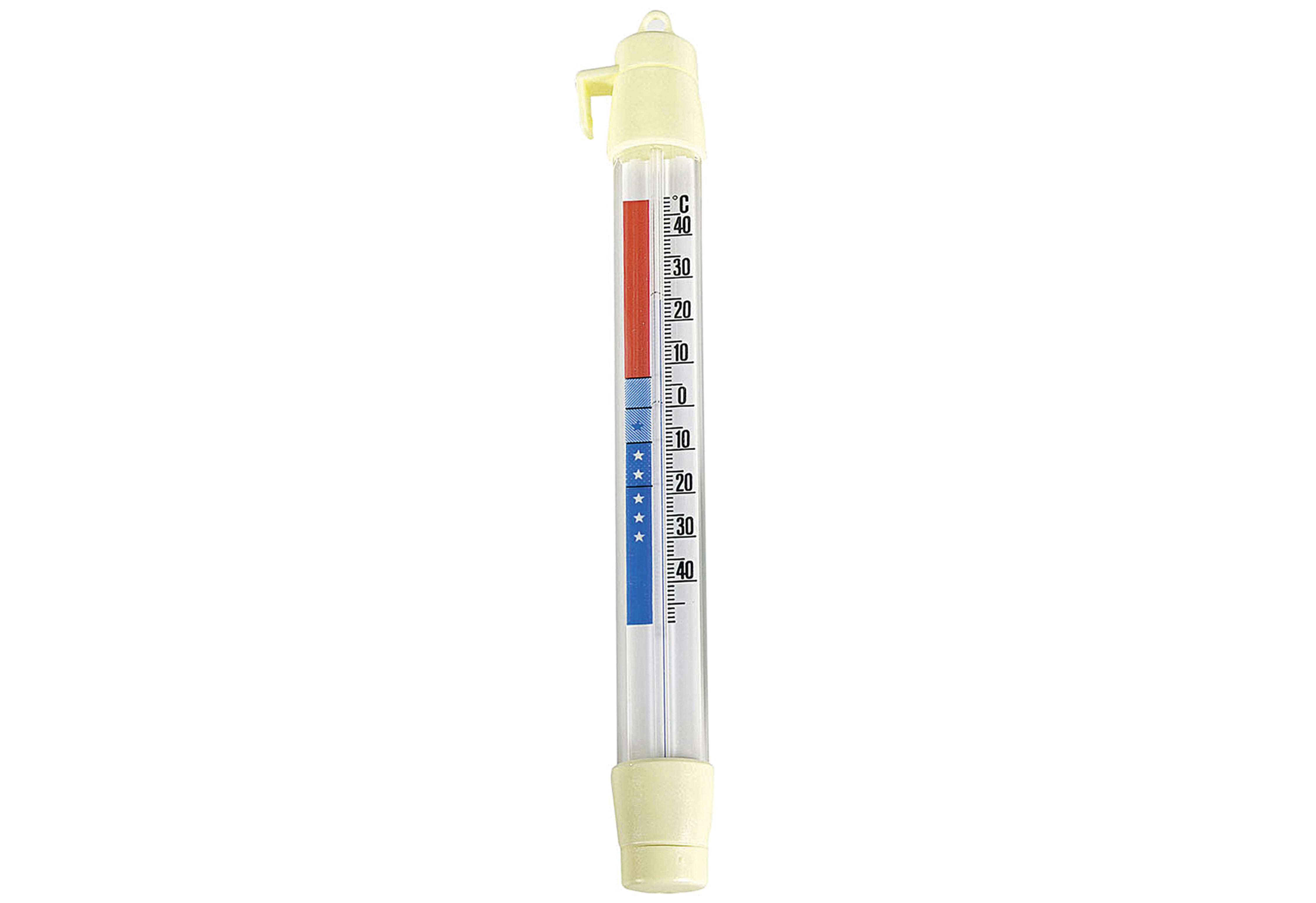 TFA Dostmann Gefrier- Thermometer für Kühlschrank und Truhe, weiß L 20 cm