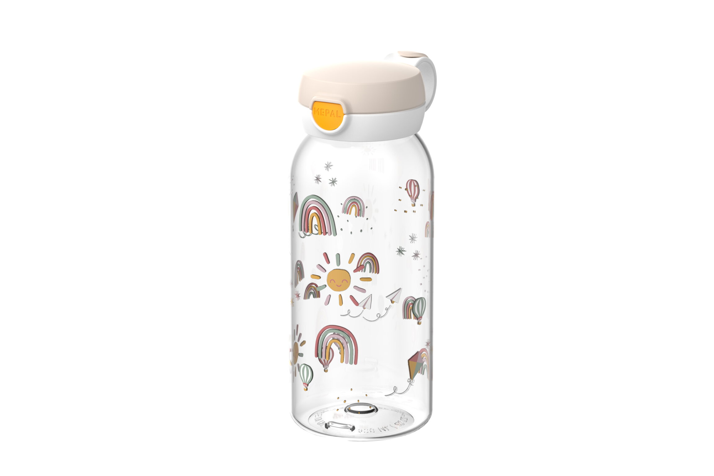 trinkflasche campus 600ml Klappdeckel sunshine&rainbow