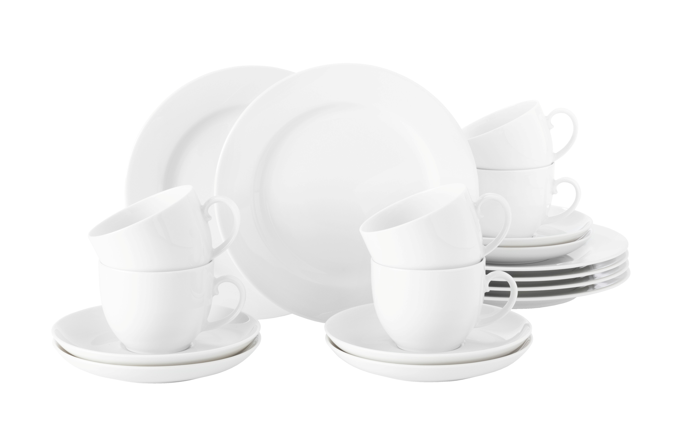 Rondo Liane Kaffeeservice 18-teilig 6 Personen Kaffee obere 0,2l, Frühstücksteller Ø20,
