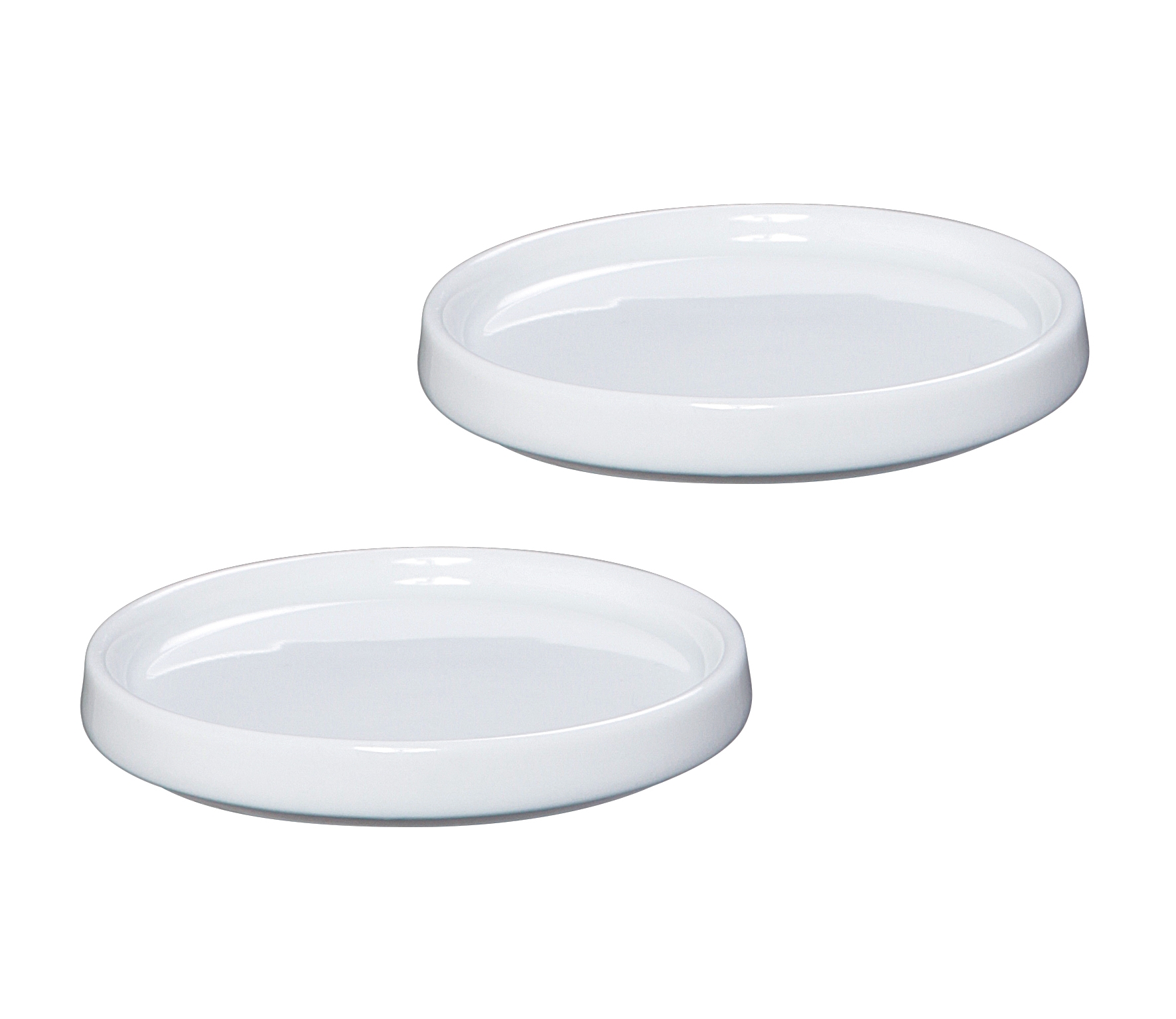 Mühlenuntersetzer Porzellan, 2er-Set Würzen ohne Krümel