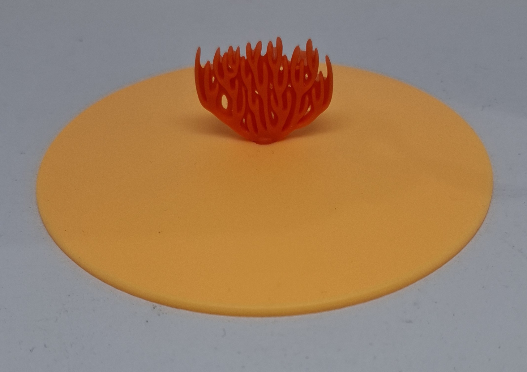 Silikonabdeckung Koralle Feuer  für Gläser 