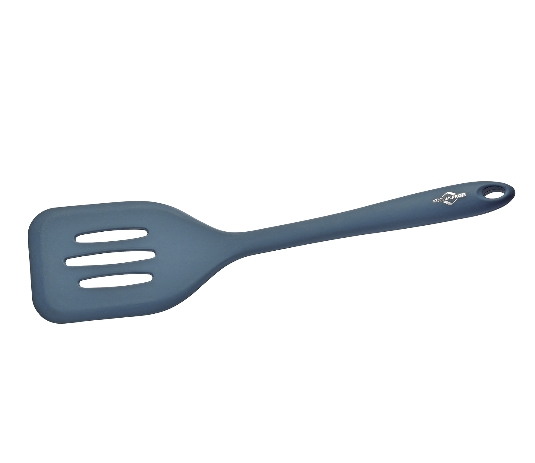 Pfannenwender, blau, mit verstärktem Kern Silikon, hitzebeständig bis 270 Grad