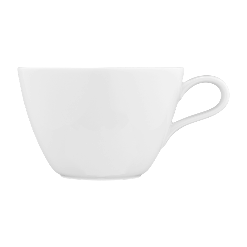 LIFE Milchkaffeeobertasse 0,37 l uni weiß, Porzellan 