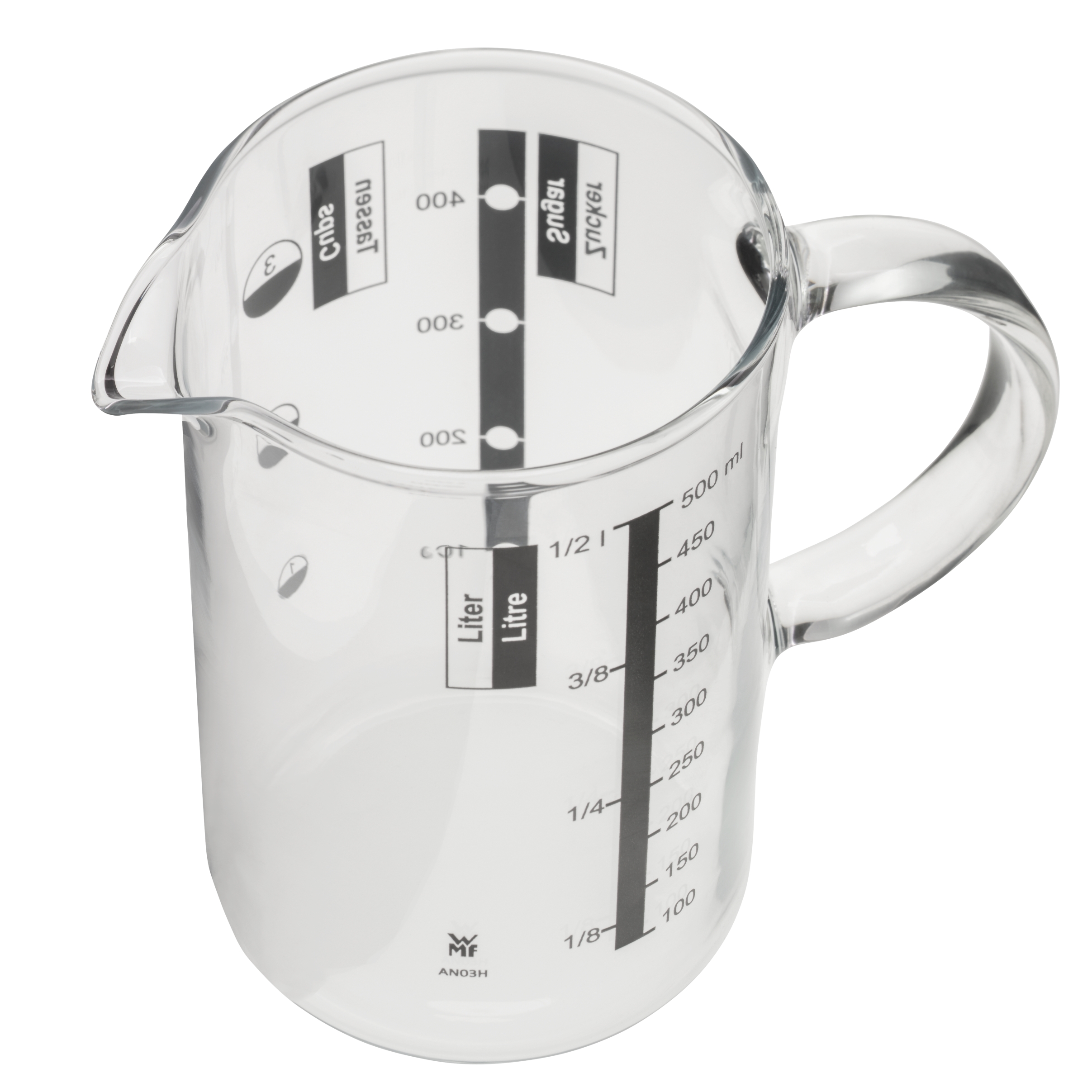 Gourmet Messbecher, 0,5l hitzebeständiges Glas