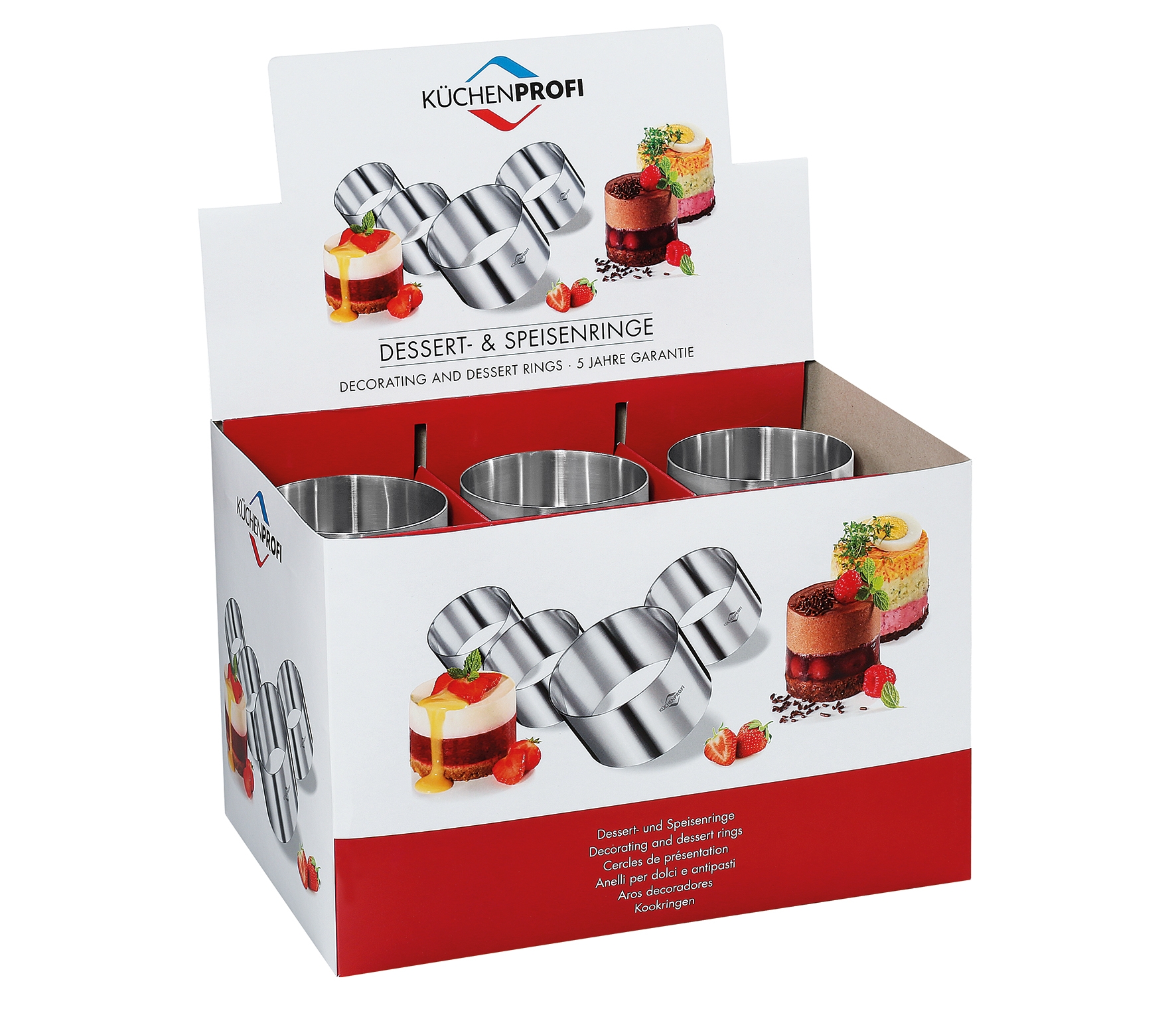 Dessert- und Speisenringe Ø 8 cm Stück Kochen und Backen wie die Profis  