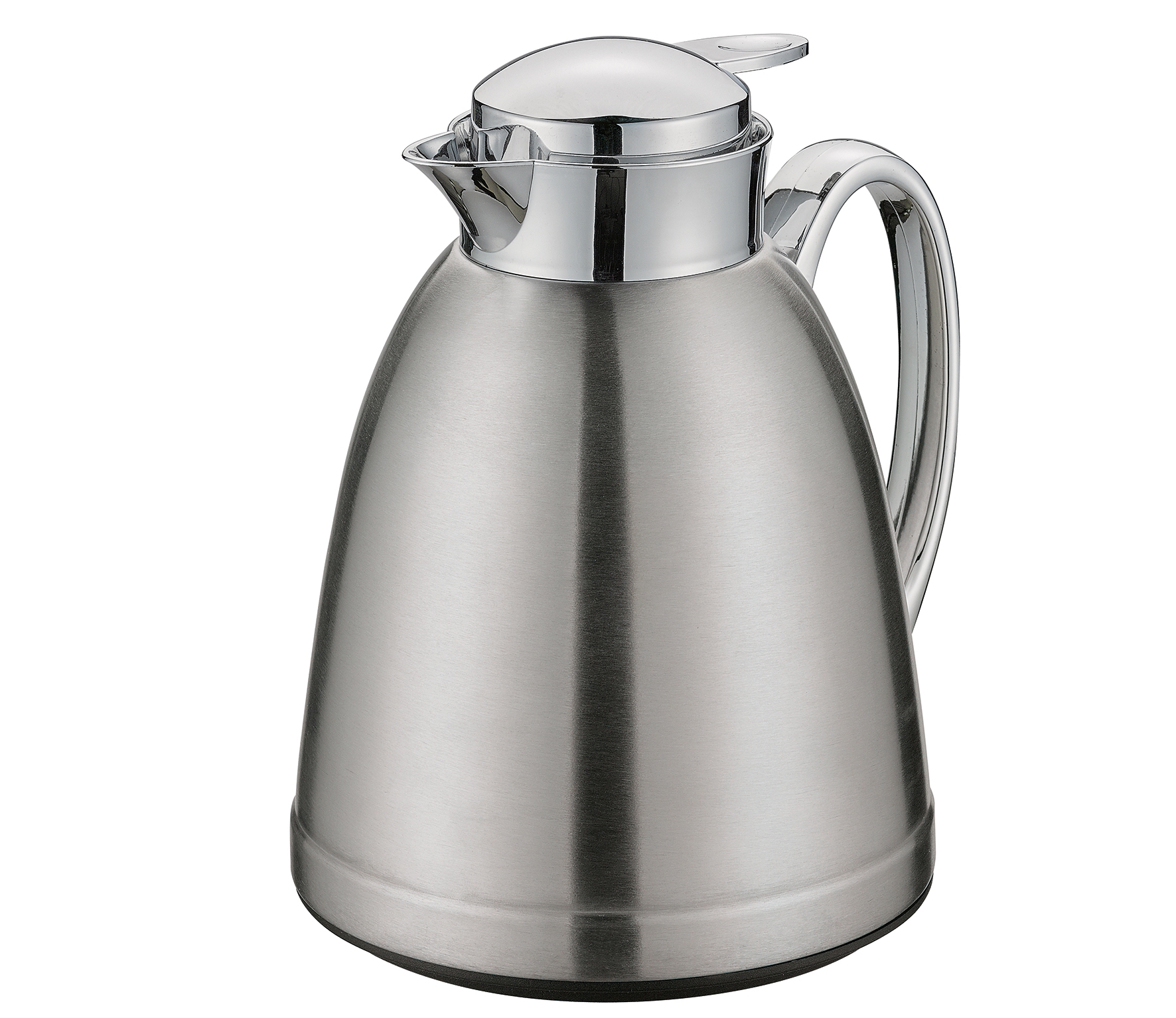 Isolierkanne MILANO Edelstahl 1,0l  für heiße oder kalte Getränke,mit Vakuum-Hartglas 