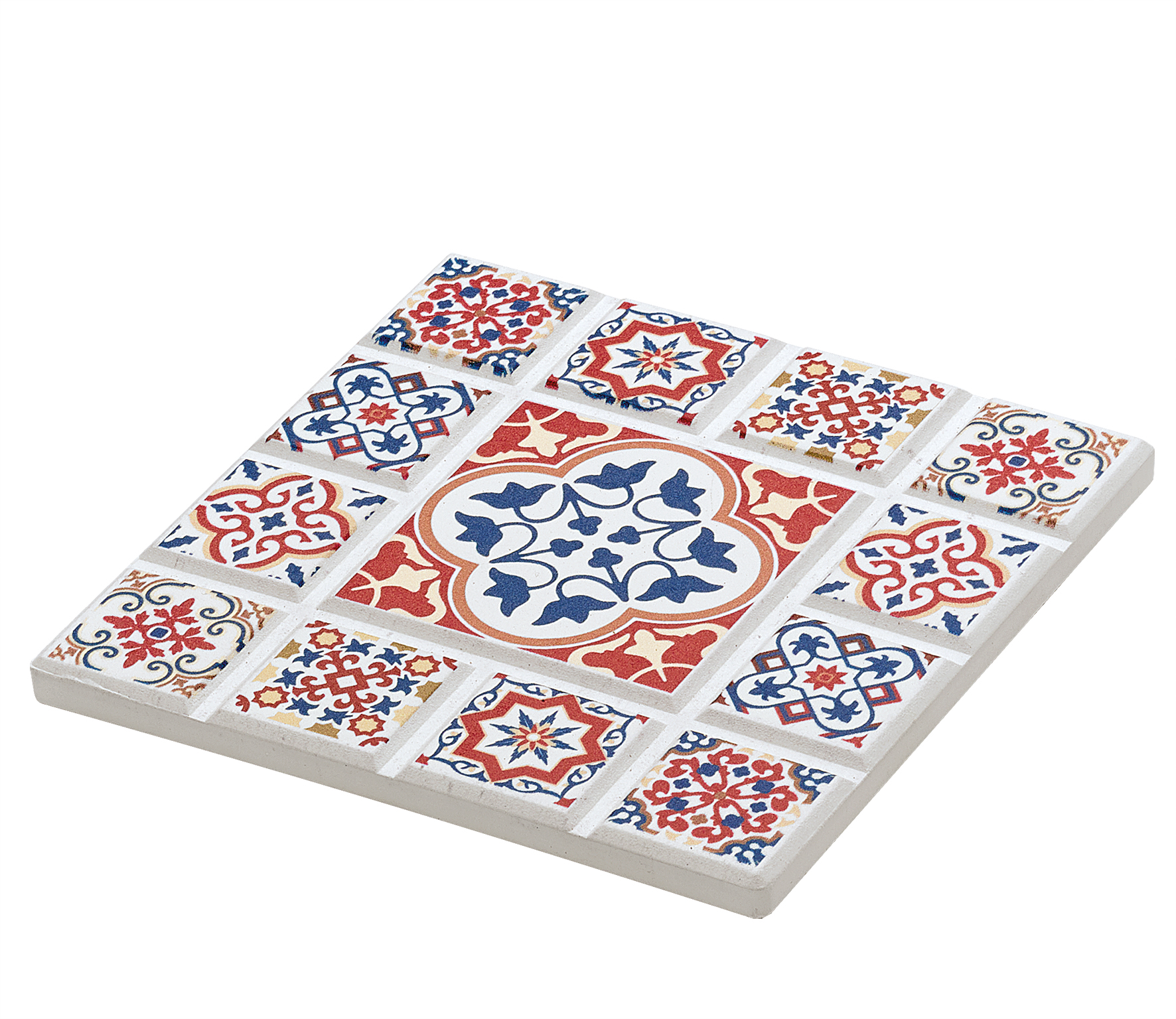 Glasuntersetzer MARRAKESCH Blume 11x11Keramik/Kork Sie eignen sich perfekt für Gläser, Tassen, 